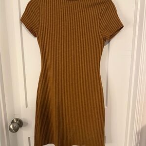 Moa Moa Tan Striped Mini Dress